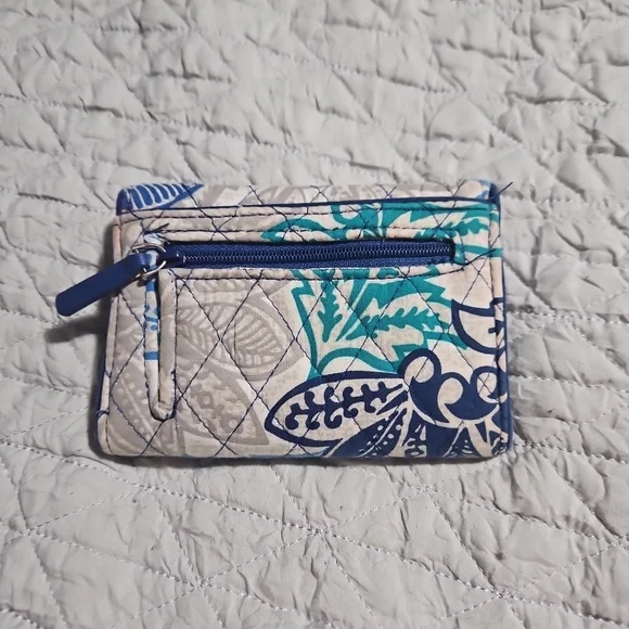 Vera Bradley Blue and Green Floral Wallet - Picture 11 of 11